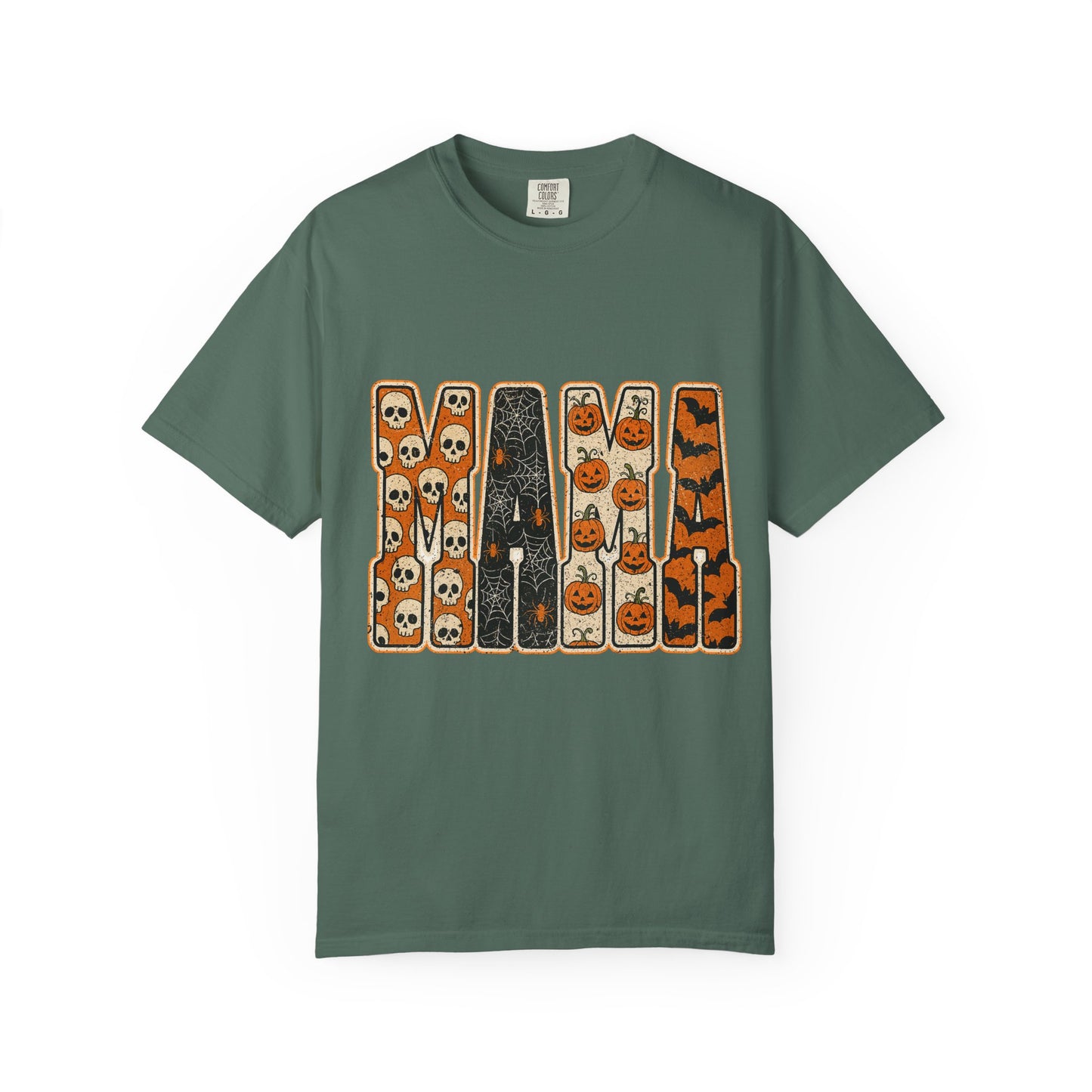 Halloween Mama T-Shirt — Vintage Skull & Pumpkin Graphic