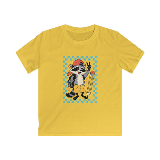 Kids Tee — Retro Skate Raccoon