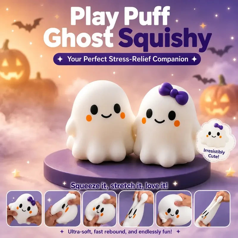 Ghost Slow-Rising Sensory Squeeze Toy
