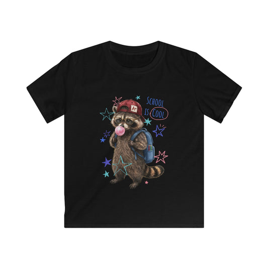 Kids Tee — 'School Is Cool' Raccoon Tee