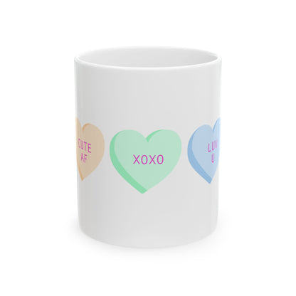 Ceramic Mug Pastel Valentine Candy Heart