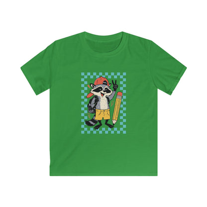Kids Tee — Retro Skate Raccoon