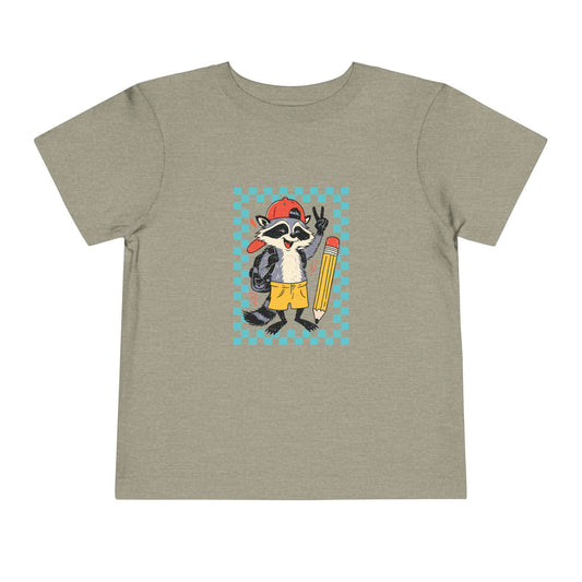 Toddler Back to school Racoon Tee
