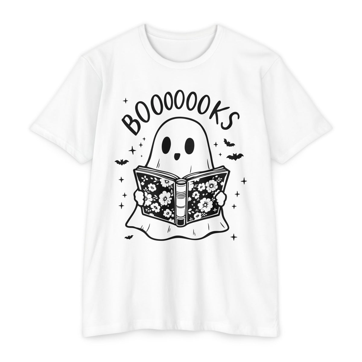 Books Ghost T-Shirt — "Booooooks" Cute Reading Halloween Tee