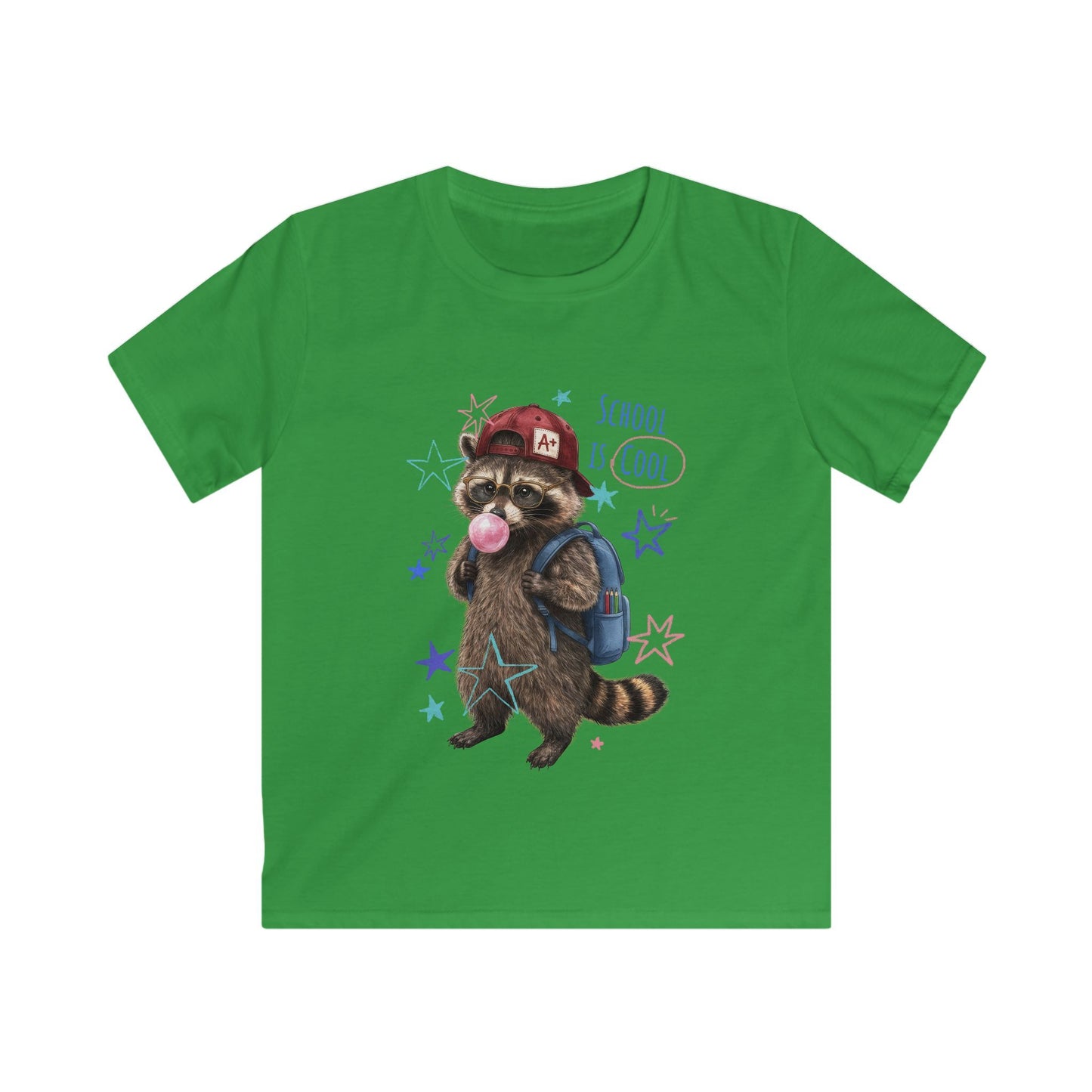 Kids Tee — 'School Is Cool' Raccoon Tee