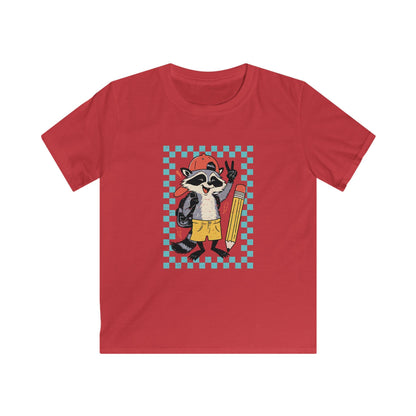 Kids Tee — Retro Skate Raccoon