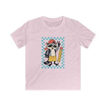 Kids Tee — Retro Skate Raccoon