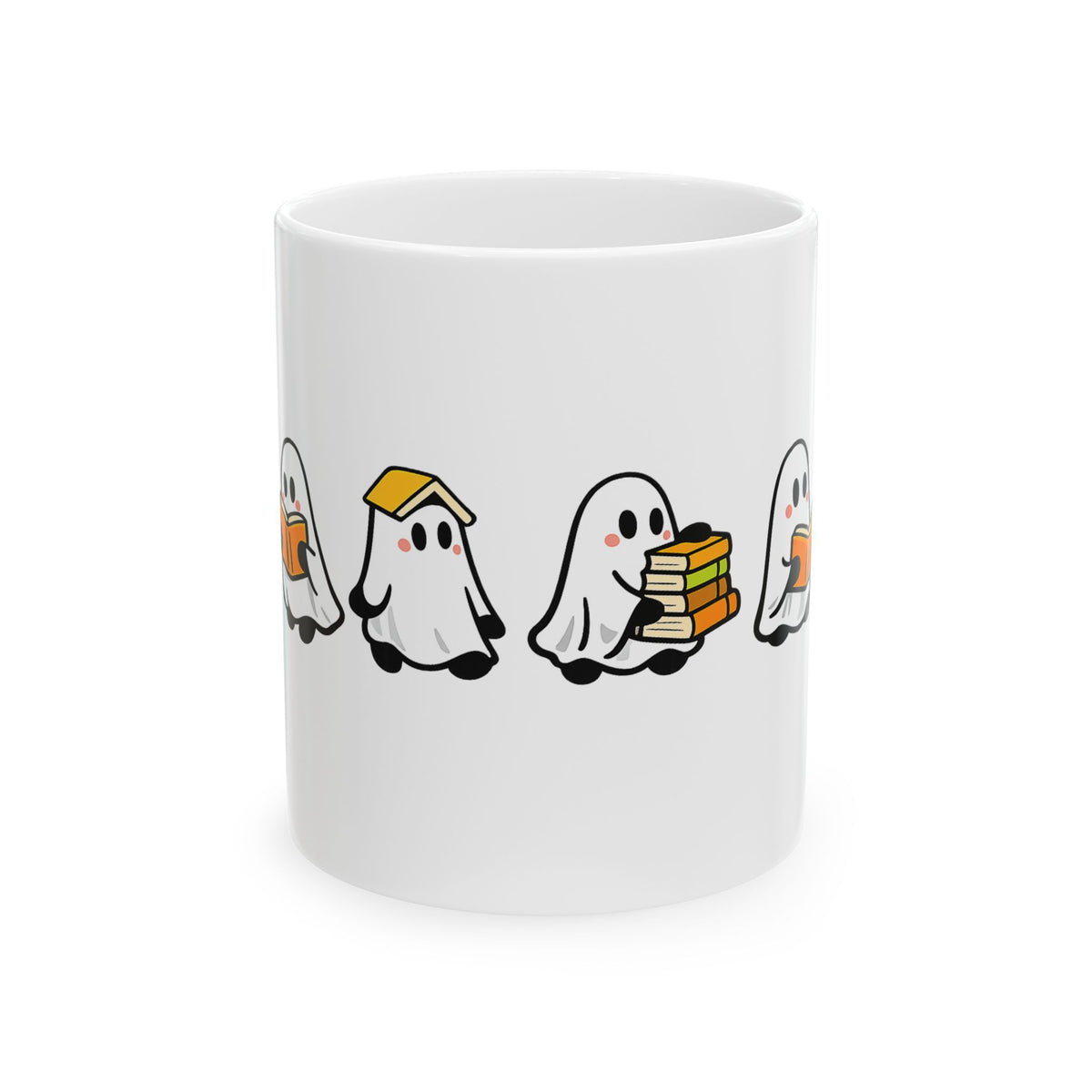 Ghosts Book Lover Halloween Coffee Cup (11oz, 15oz)
