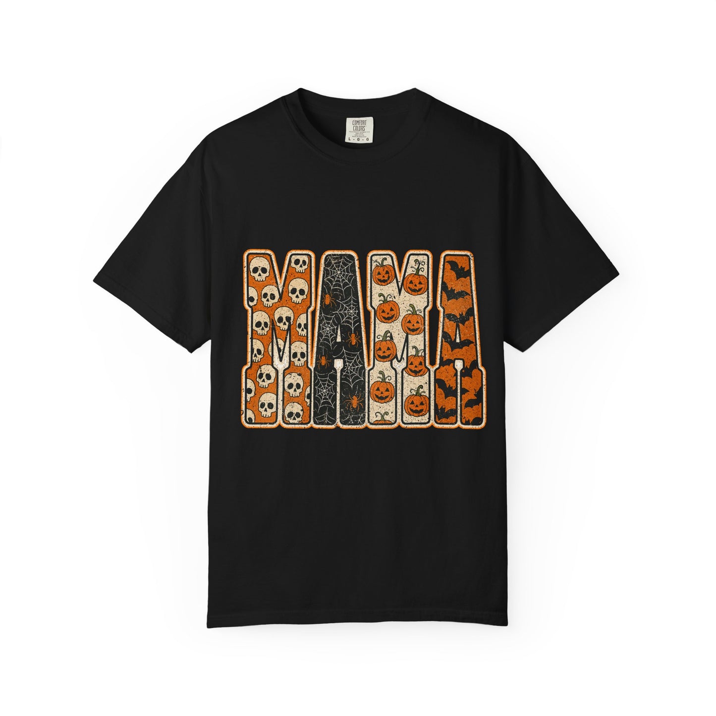 Halloween Mama T-Shirt — Vintage Skull & Pumpkin Graphic