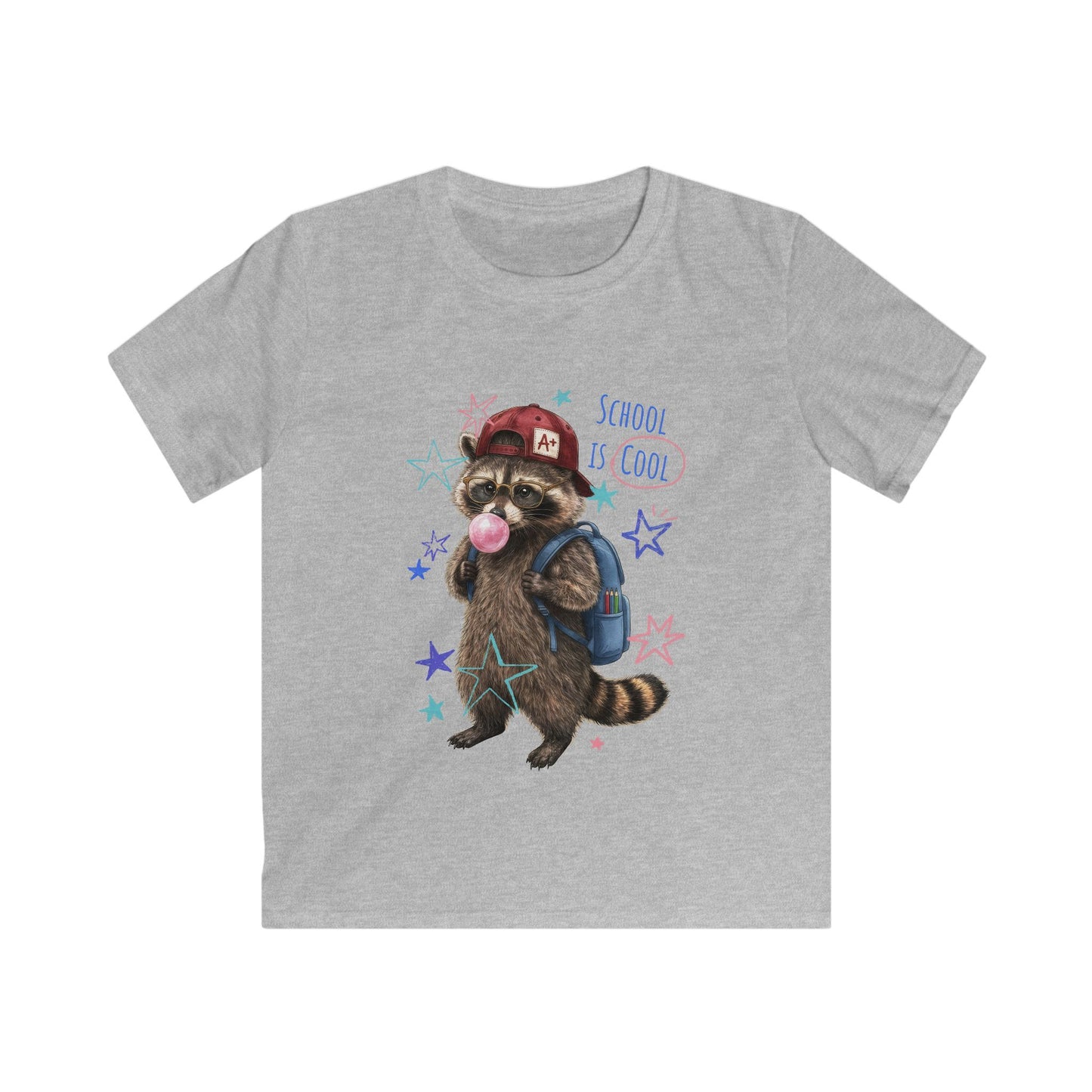 Kids Tee — 'School Is Cool' Raccoon Tee