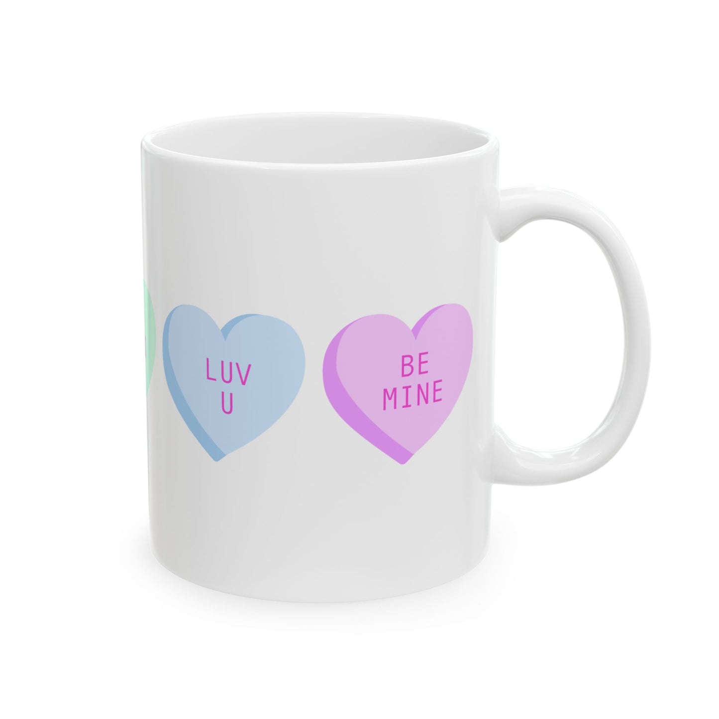 Ceramic Mug Pastel Valentine Candy Heart