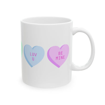 Ceramic Mug Pastel Valentine Candy Heart