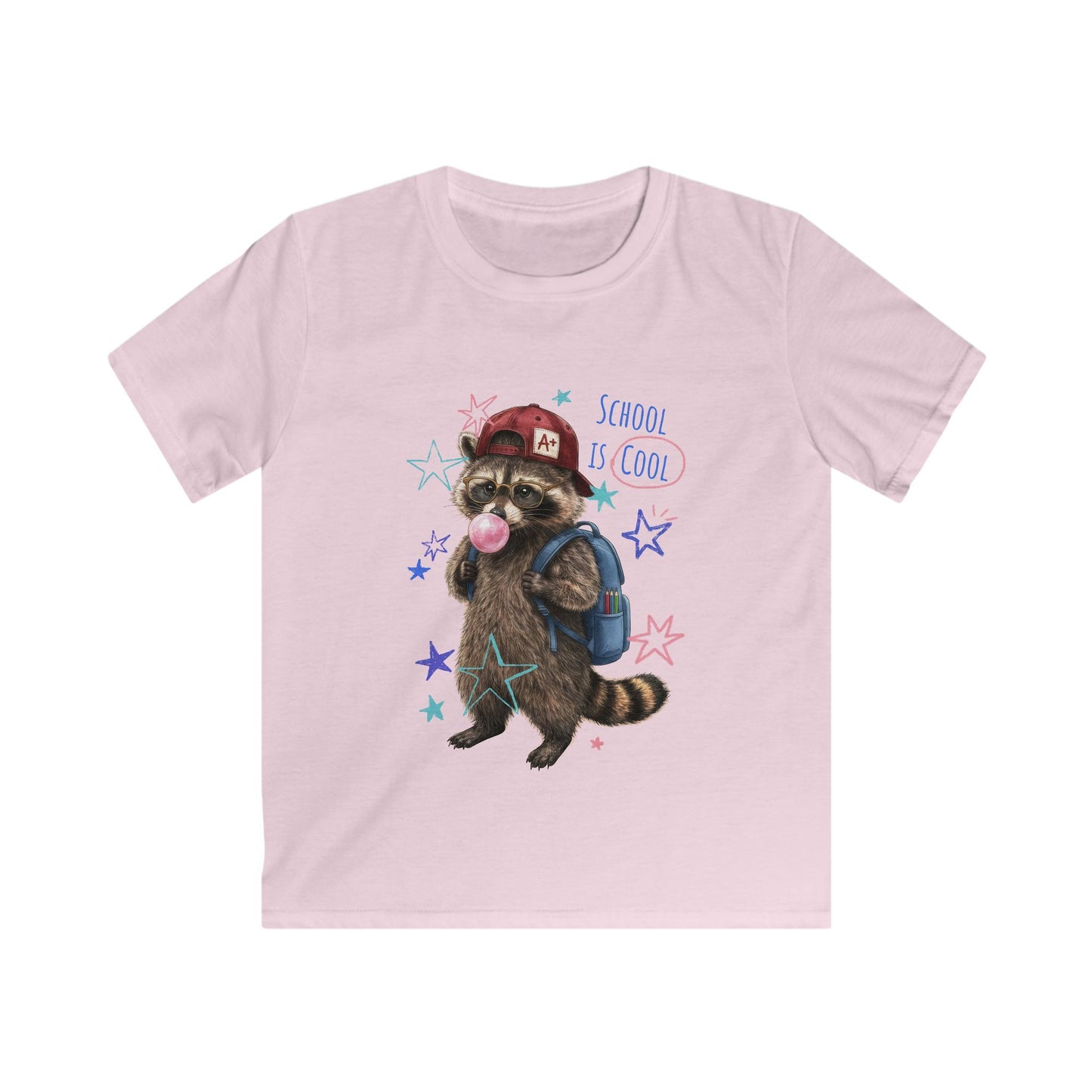 Kids Tee — 'School Is Cool' Raccoon Tee