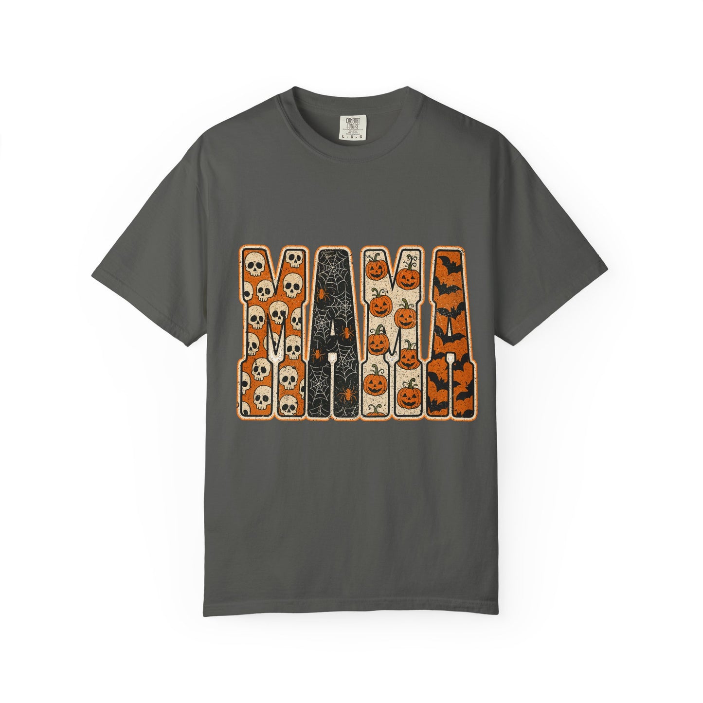 Halloween Mama T-Shirt — Vintage Skull & Pumpkin Graphic