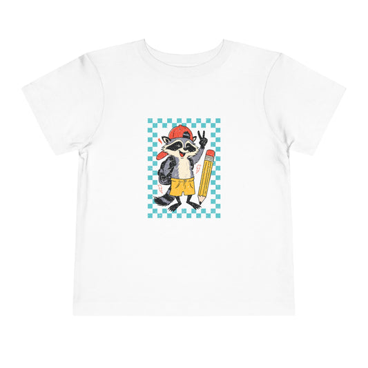 Toddler Back to school Racoon Tee