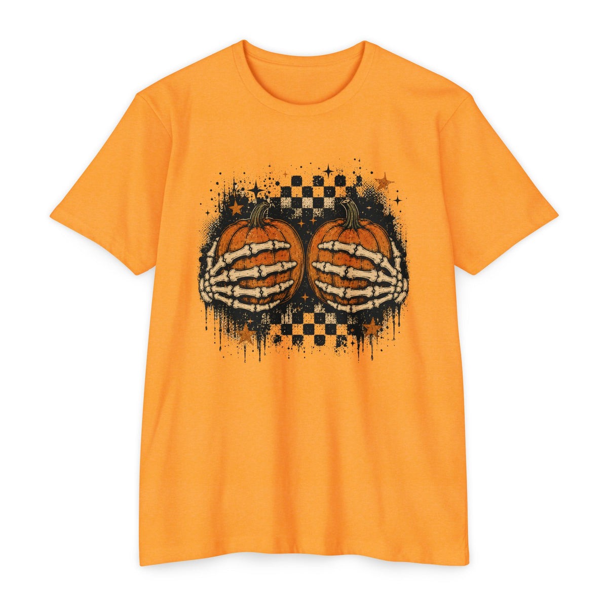 Halloween Pumpkin Skeleton Hands T-Shirt