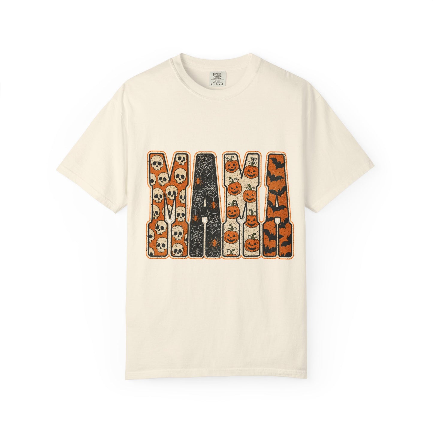 Halloween Mama T-Shirt — Vintage Skull & Pumpkin Graphic