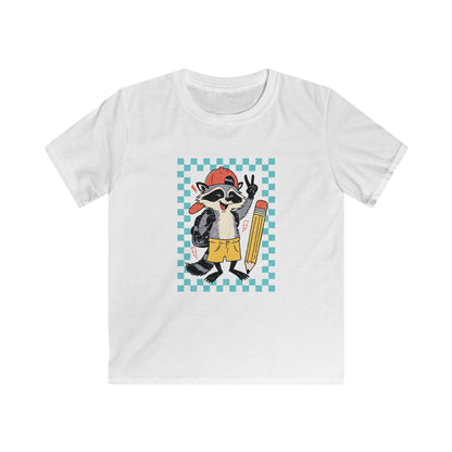 Kids Tee — Retro Skate Raccoon