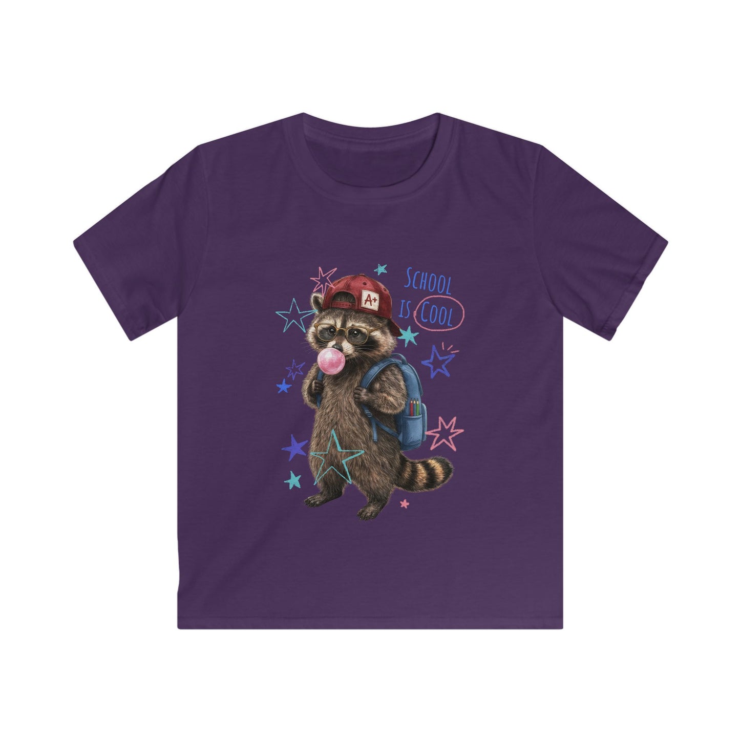 Kids Tee — 'School Is Cool' Raccoon Tee