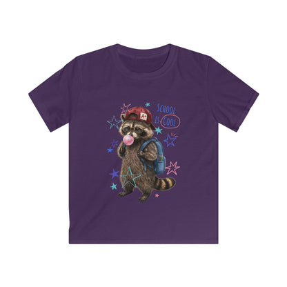 Kids Tee — 'School Is Cool' Raccoon Tee