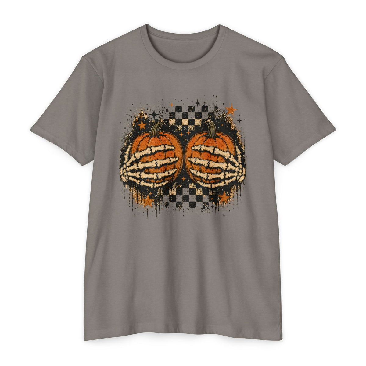 Halloween Pumpkin Skeleton Hands T-Shirt