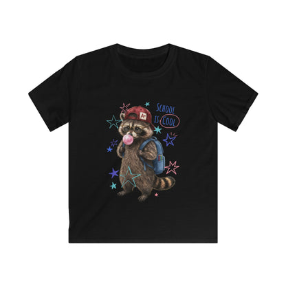 Kids Tee — 'School Is Cool' Raccoon Tee