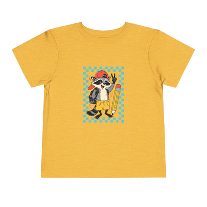 Toddler Back to school Racoon Tee