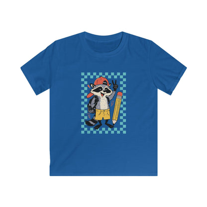 Kids Tee — Retro Skate Raccoon