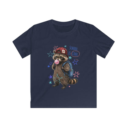 Kids Tee — 'School Is Cool' Raccoon Tee