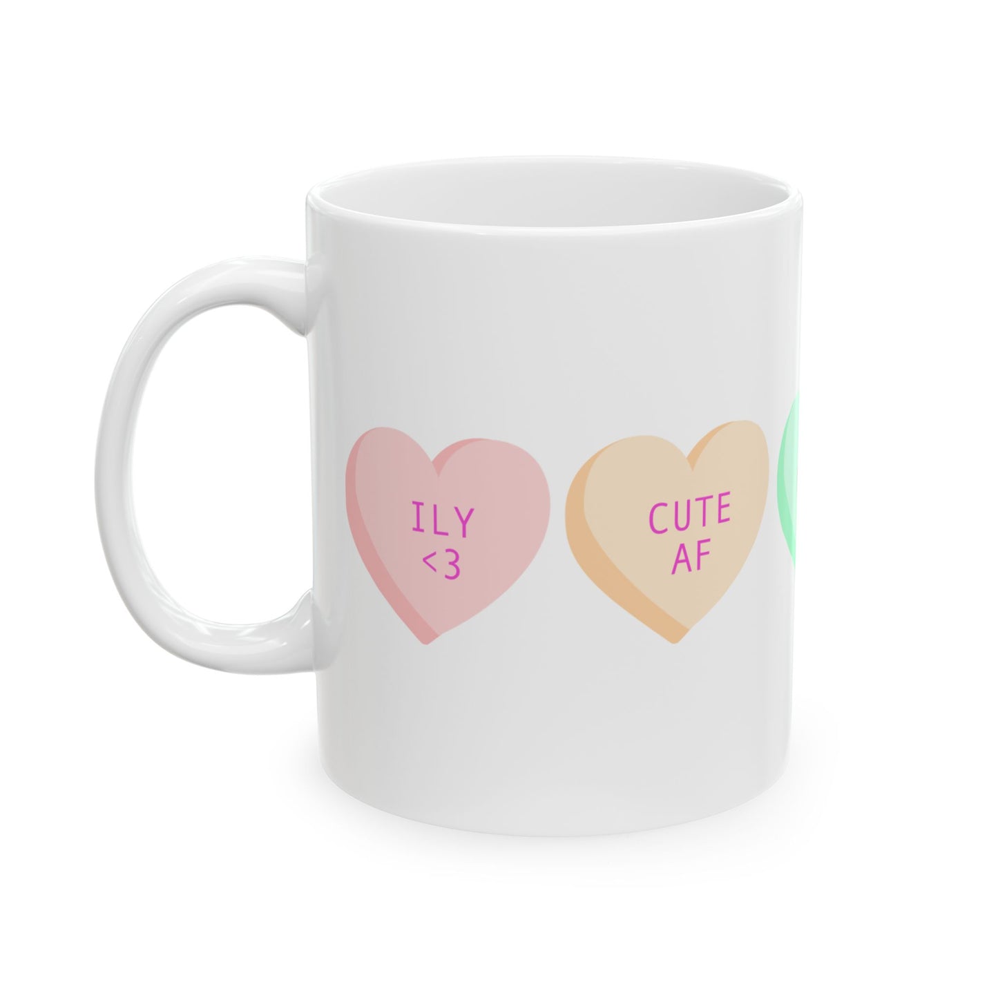 Ceramic Mug Pastel Valentine Candy Heart